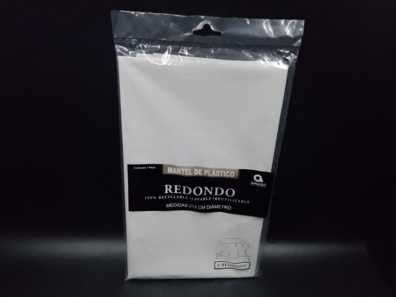 MANTEL REDONDO BLANCO