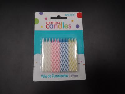 VELA ESPIRAL CARAMELO C/24